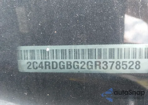 2016 Dodge Grand Caravan American Value Pkg из США, поврежденный, VIN 2C4RDGBG2GR378528